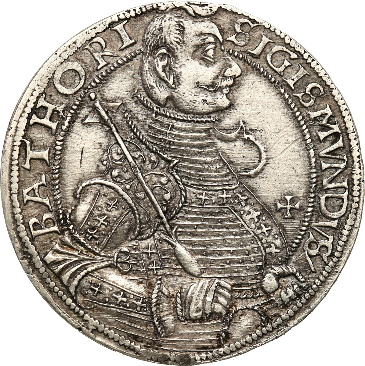 Siedmiogród (Transylwania). Zygmunt Batory (1581-1602). Talar 1593, , Nagybanya - RZADKI